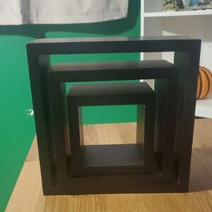 Black Geometric Nesting Shelves